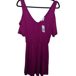 NWT Socialite Magenta Cold Shoulder Dress 💜✨